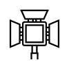 - Location de Studio équipé pour la Photo et la Vidéo Un symbole en forme de cœur avec un contour noir sur un fond blanc.